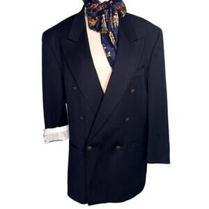 Vito Rufolo vintage 90s peak lapel 100% wool blazer jacket size 43R